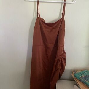 Rust Brown Slip Dress